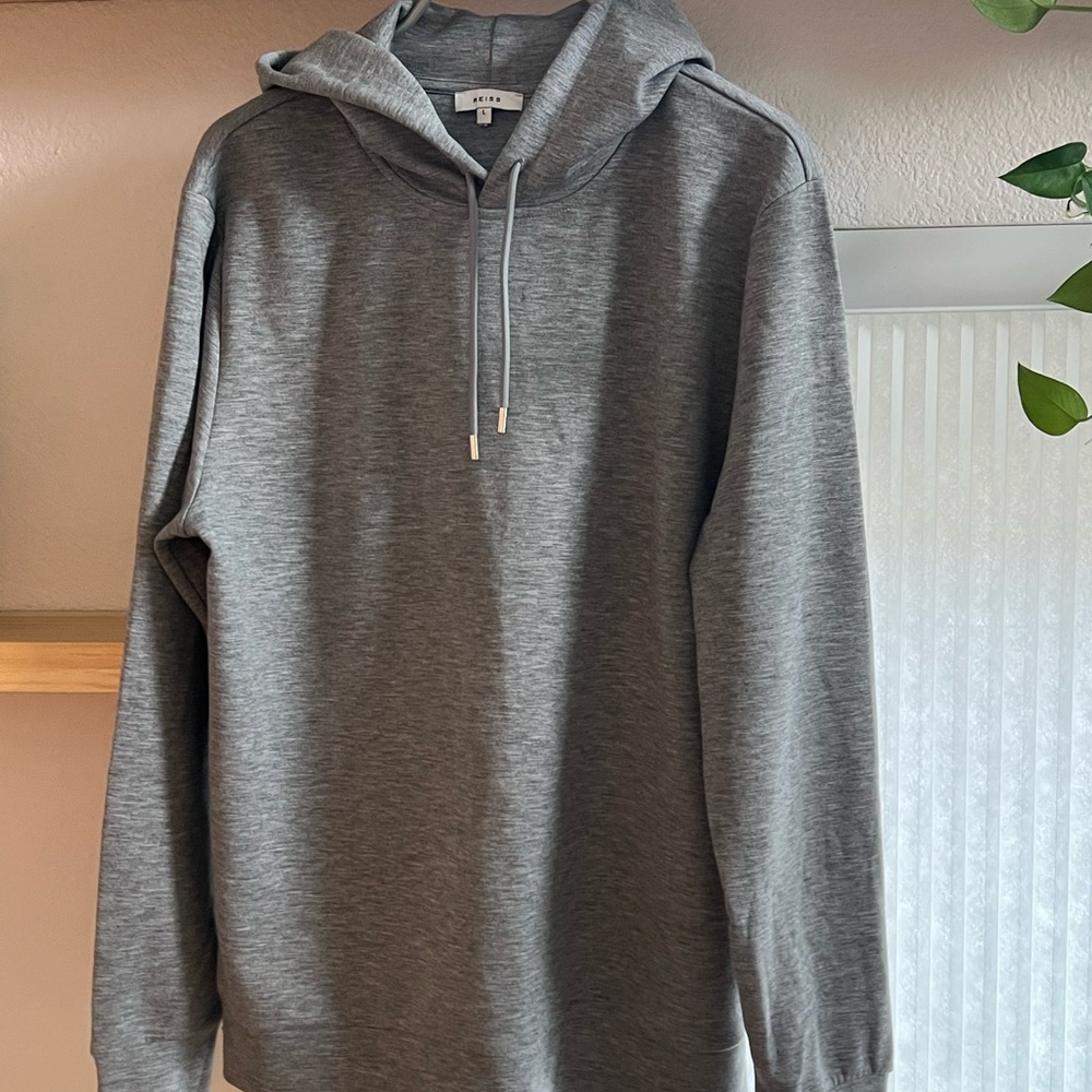 Reiss Heather Gray Hoodie Sweater